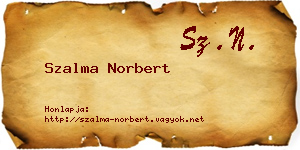 Szalma Norbert névjegykártya